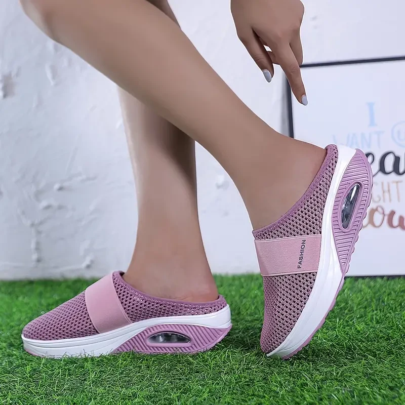 Women's Air Cushion Mesh Mule Sandals Breathable & Lightweight