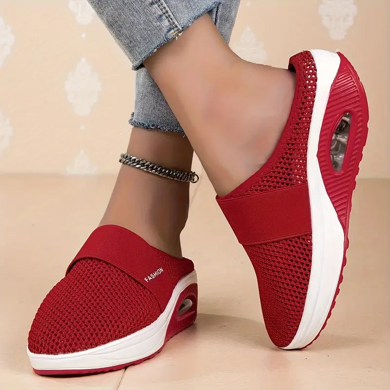 Women's Air Cushion Mesh Mule Sandals Breathable & Lightweight