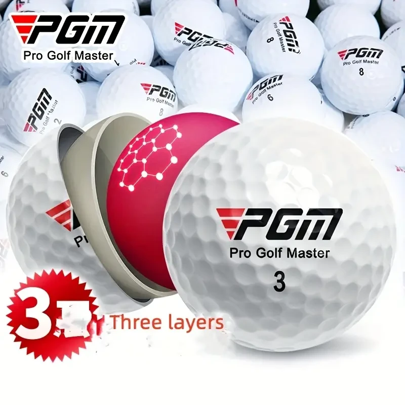 5pcs White Three-Layer Golf Balls 44g, Hardness 80, Game-Ready Golf Accessories