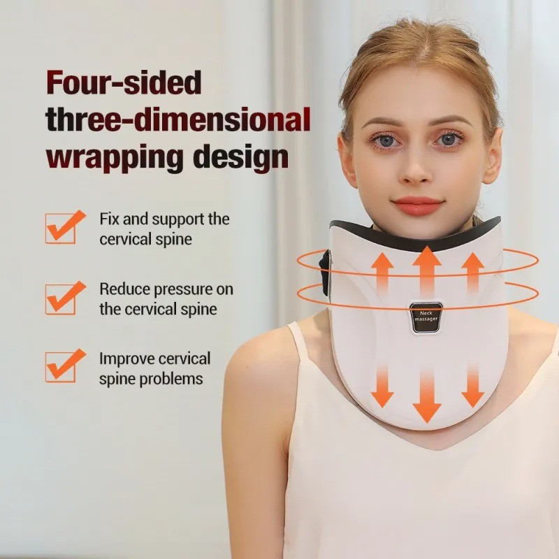 Electric Hot Compress Neck Traction and Massage Device