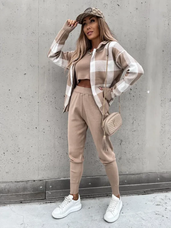 Autumn And Winter New Products Knitted 3-piece Suit