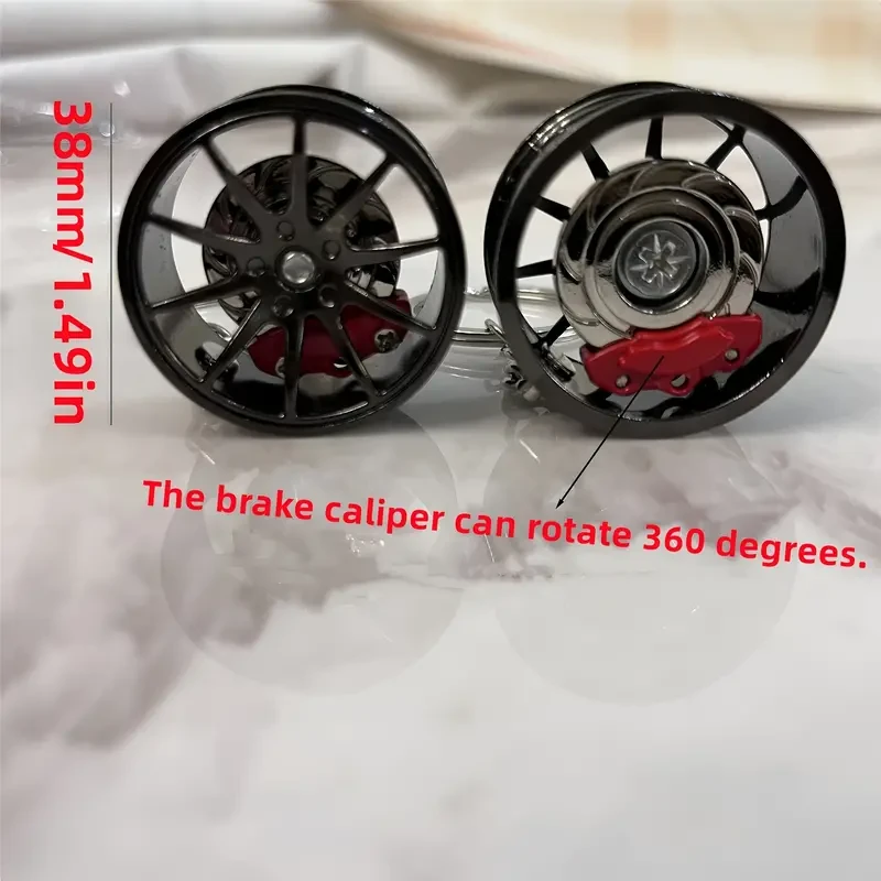 Brake 360 Rotating Car Keychain Pendant