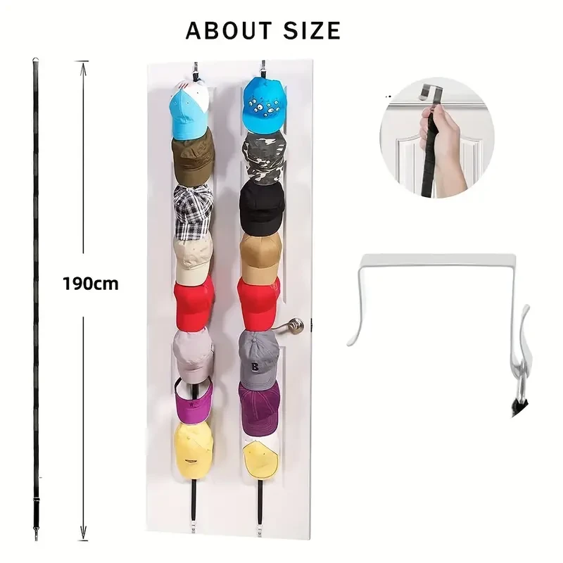 Baseball Cap Hat Holder Home Organizer Storage Door Closet Hanger Hat Organizer