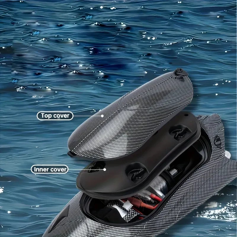 High-Speed 390 Motor RC Boat Turbine-Powered Electric Speedboat