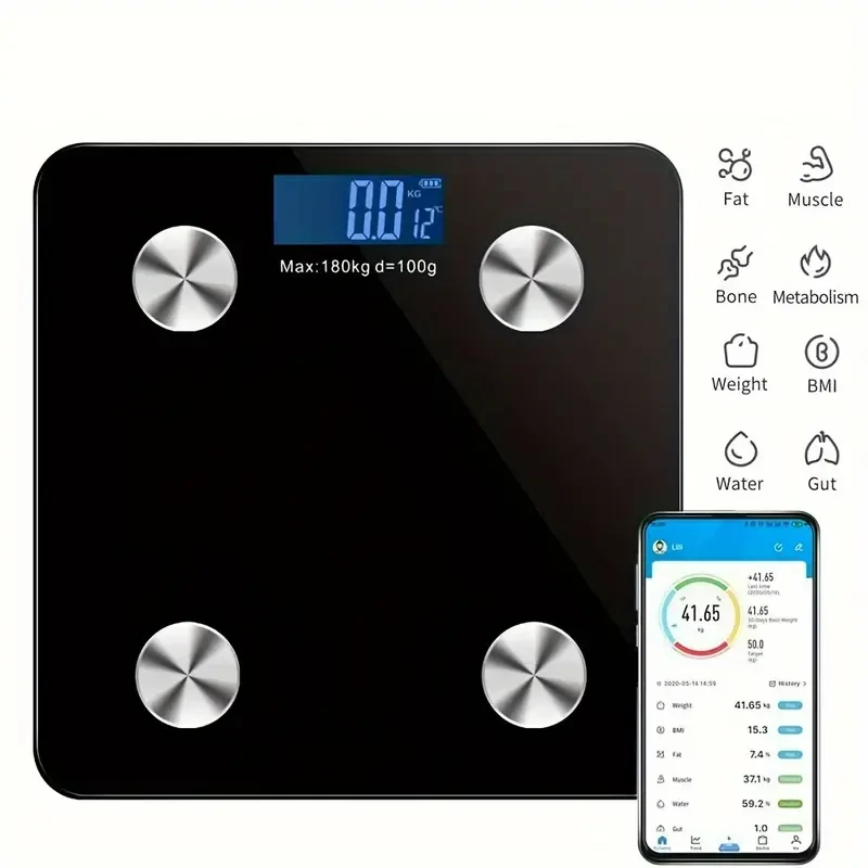Accurate Smart Weight Scale - Digital Body Fat Analyzer For Home Bathroom
