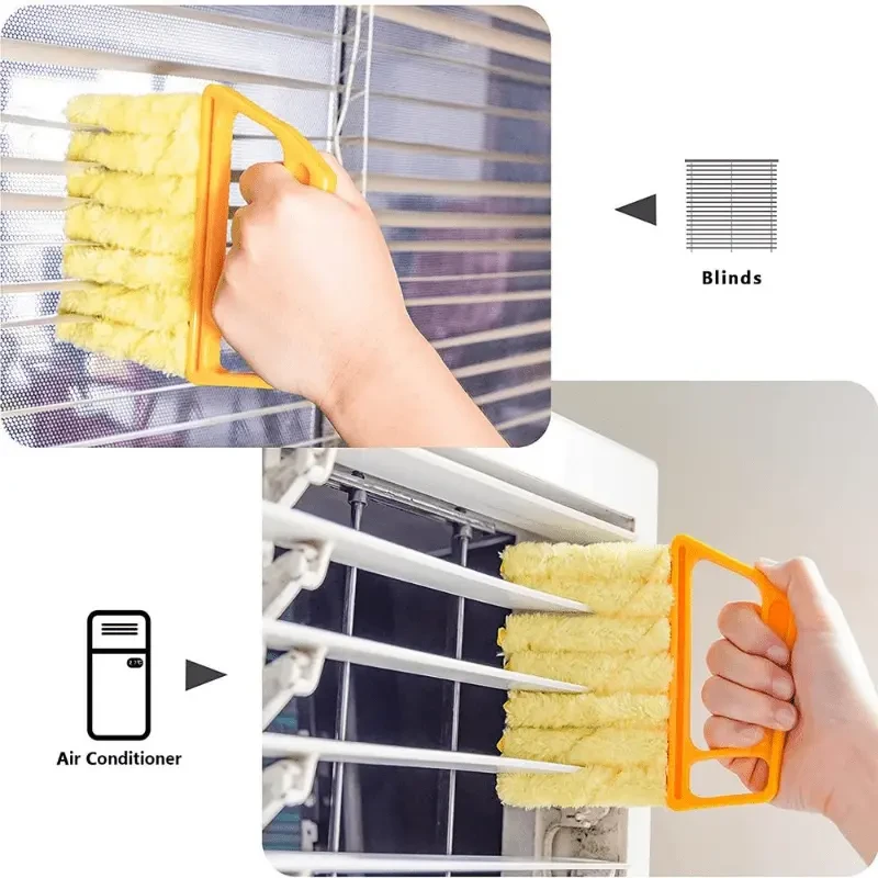 Washable Window Cleaning Brushes With Microfibers For Effortless Dust Collection And Blinds Cleaning