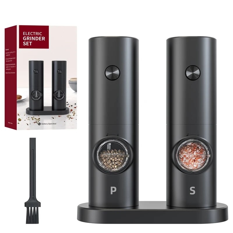 Electric Automatic Pepper and Salt Grinder with LED Light