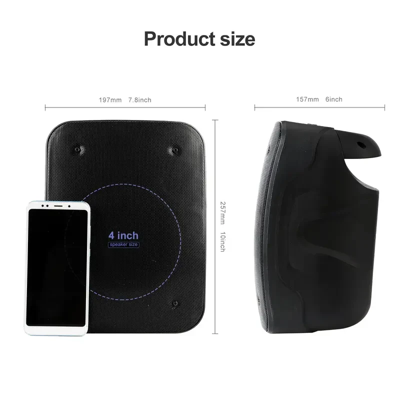 Wireless Portable Boombox Speaker - Rechargeable with 4-Inch Woofer
