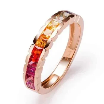 Ring Women Fashion Rainbow Zircon Bracelet