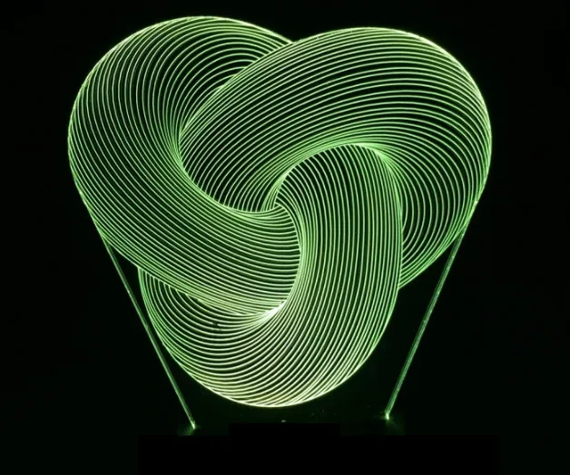 Twist Abstract LED 3D Night Light Touch Colorful Acrylic 3D Table Lamp