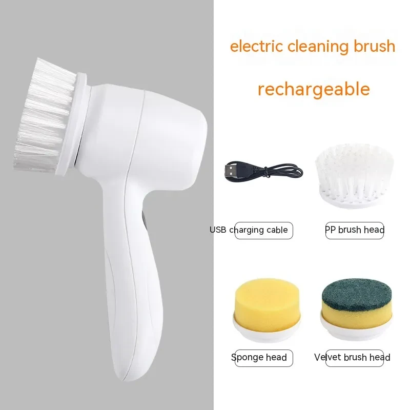 4 In 1 Spinning Scrubber Handheld Electric Cordless Cleaning Brush