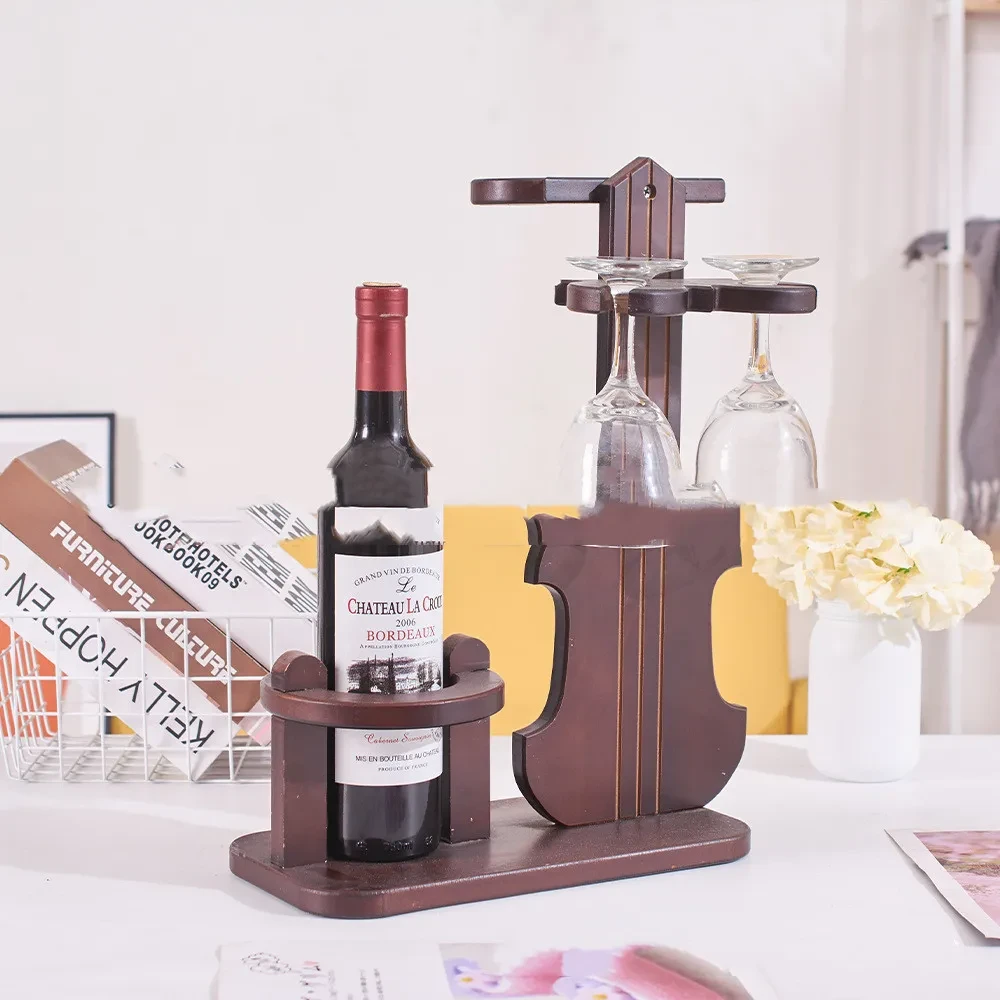 Home Bar Bar Counter Violin Wine Glass Holder