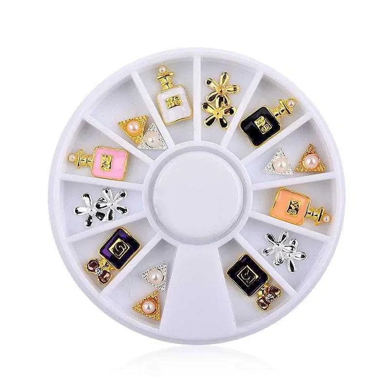 1 Wheel 3D Charm Alloy Rhinestones Nail Art Decorations