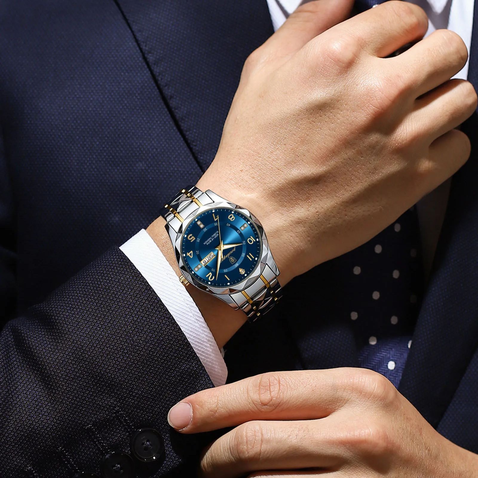 POEDAGAR Luxury Mens Quartz Watch