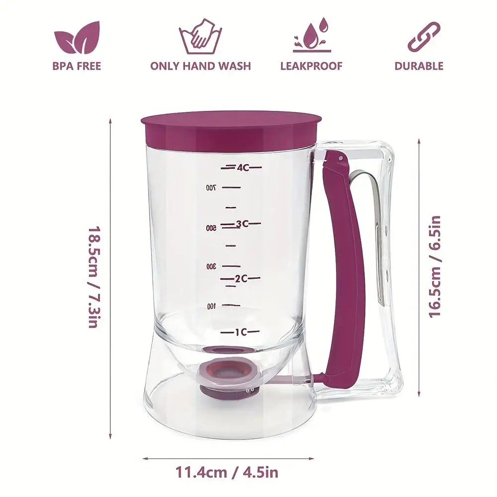 Collapsible Pancake & Cupcake Batter Dispenser