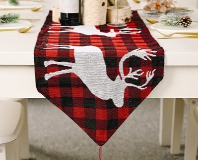 Christmas Decorations Knitting Cloth Table Flag