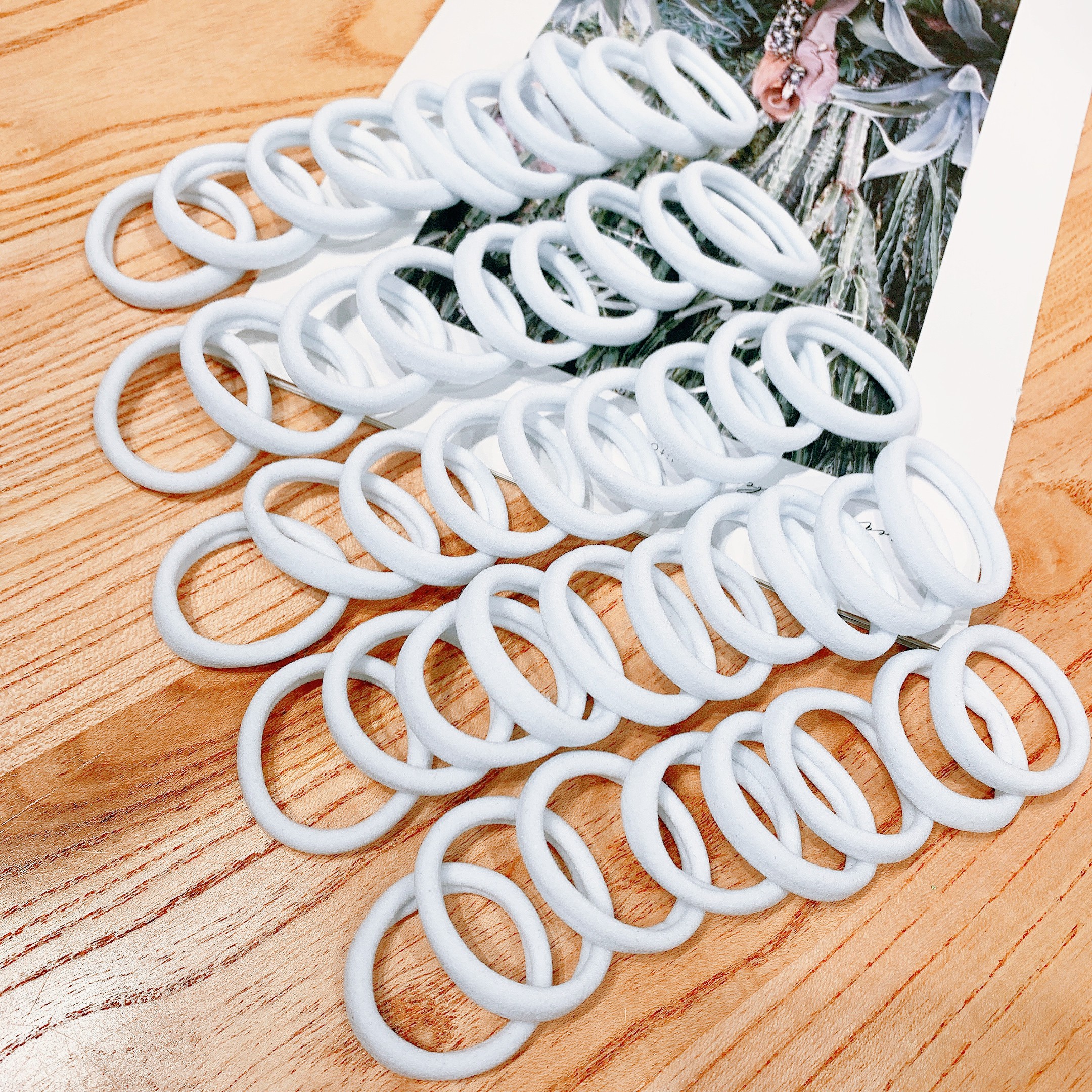 100pcs Black High-Elastic Hair Bands