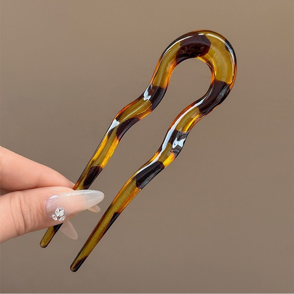 U-Shaped Tortoiseshell Hair Fork