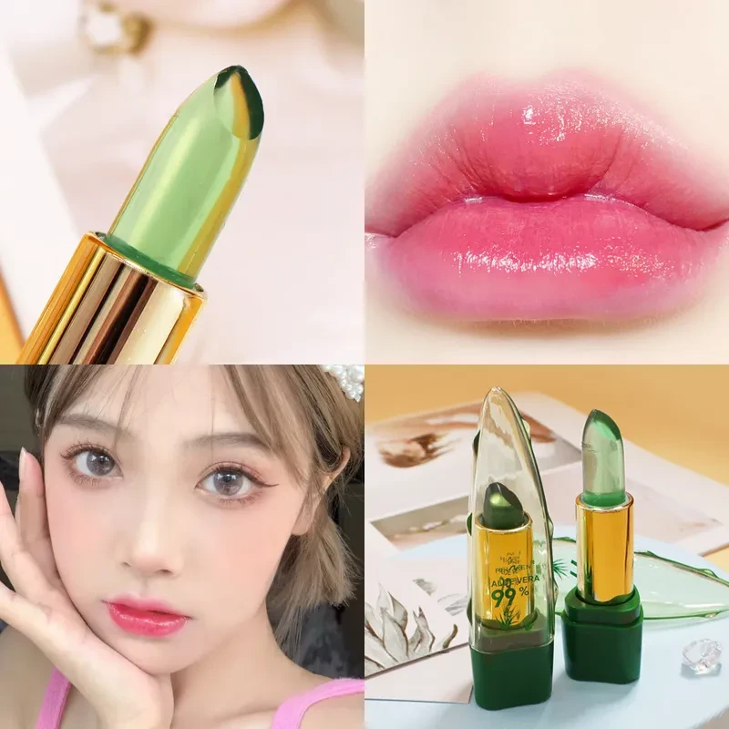 Aloe Vera Gel Color Changing Lipstick Gloss Moisturizer