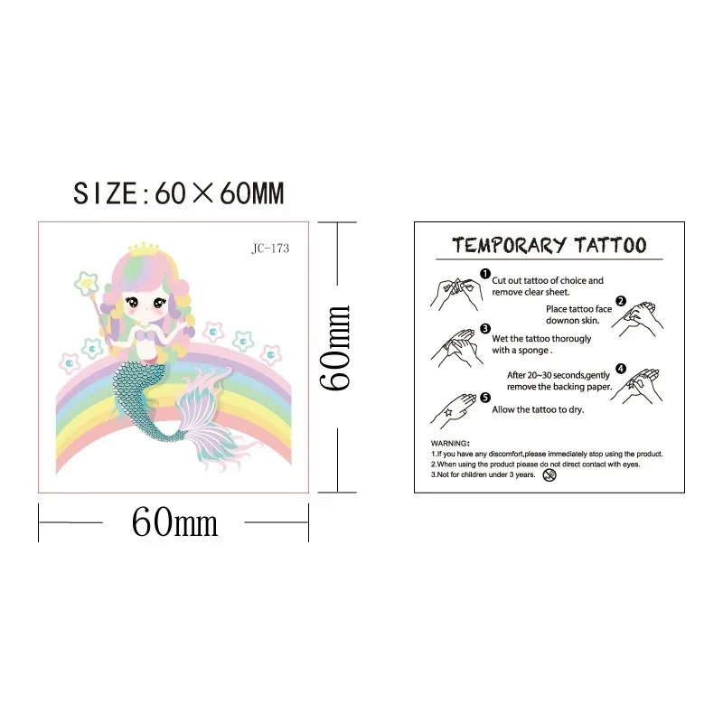 Environmentally Friendly Waterproof Cute Mermaid Children's Cartoon