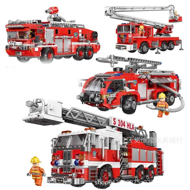 Fire Truck Assembling Building Blocks Toy