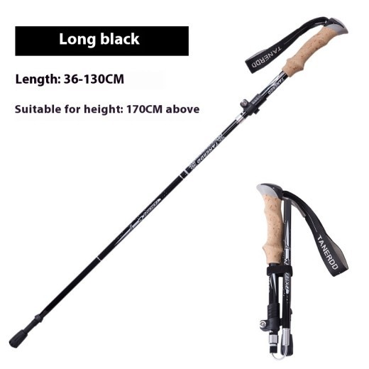 Outdoor Alpenstock Ultralight Retractable Folding Hiking