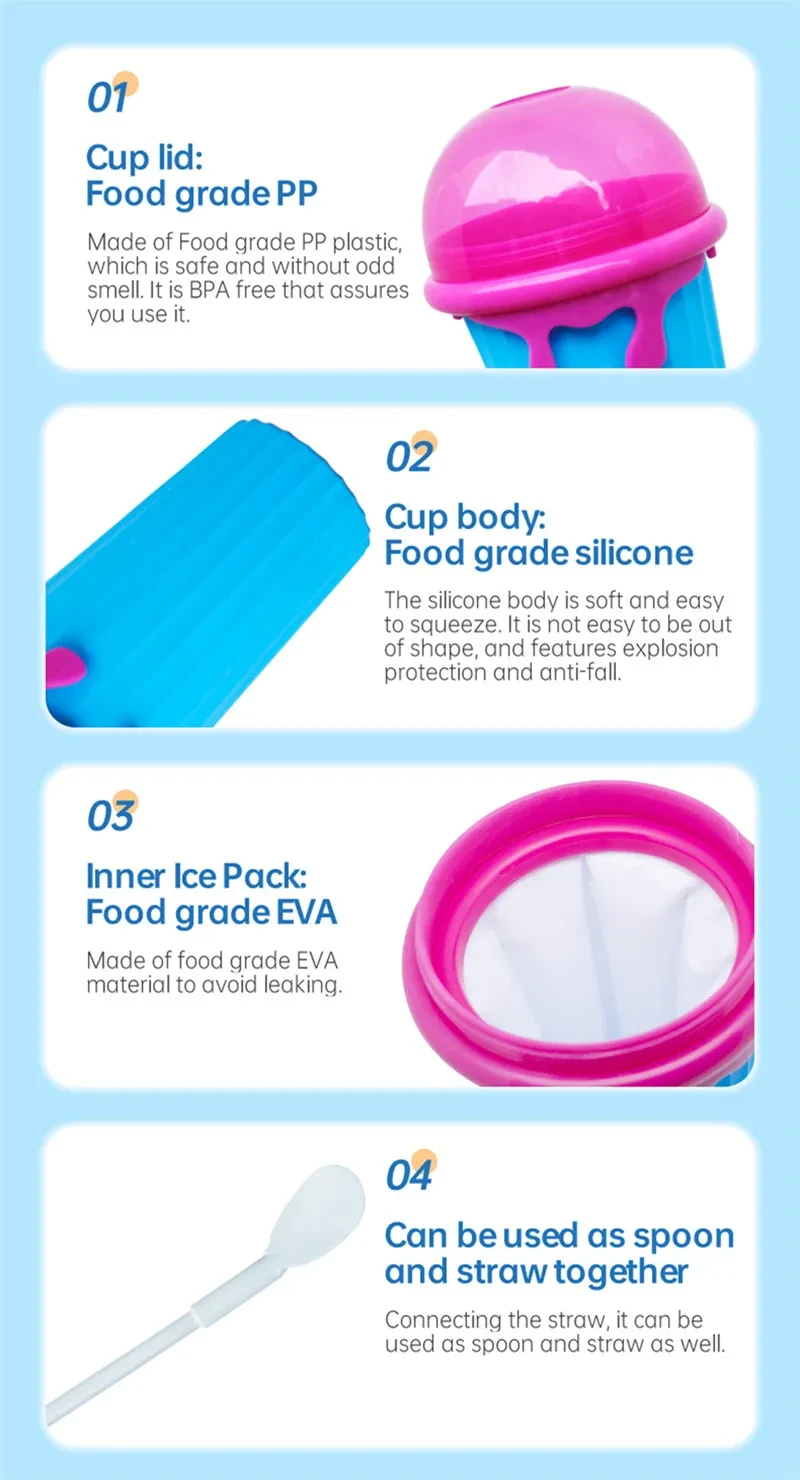 500ml Large Capacity Slushy Cup Summer Squeeze