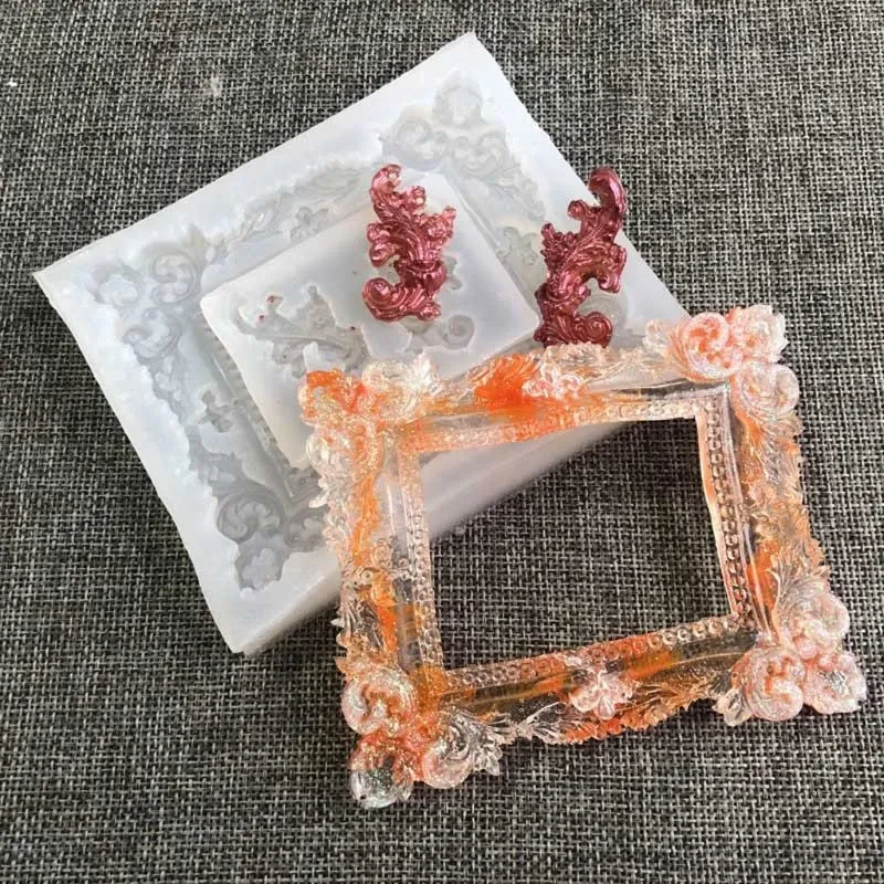 Silicone mold for photo frame