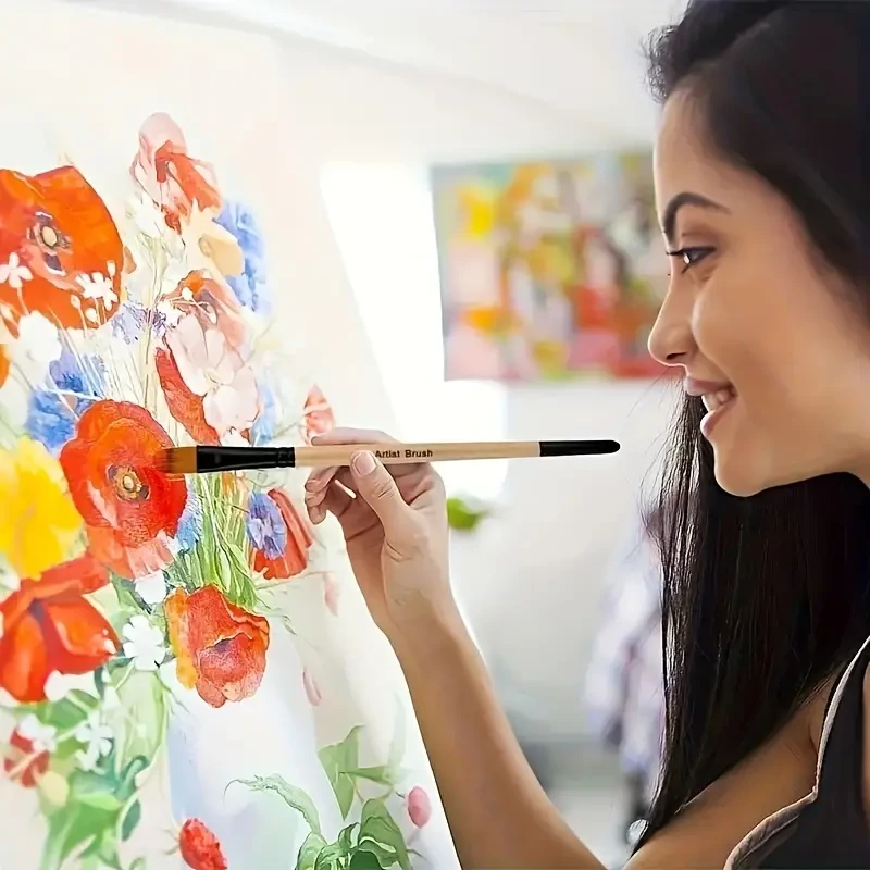 32pcs Artist Paint Brush Set with Nylon Bristles