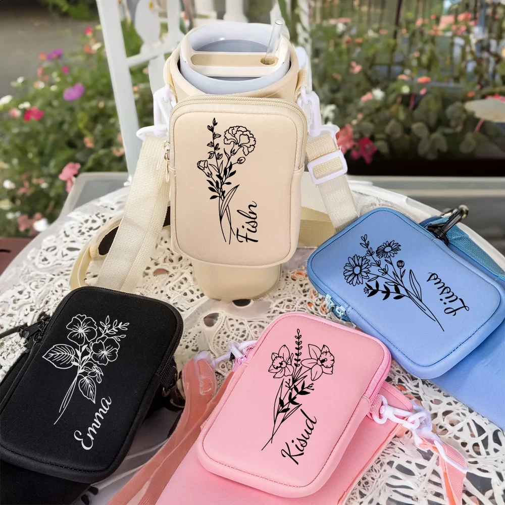 Water Bottle Carrier Bag with Phone Pocket for Stanley Cup