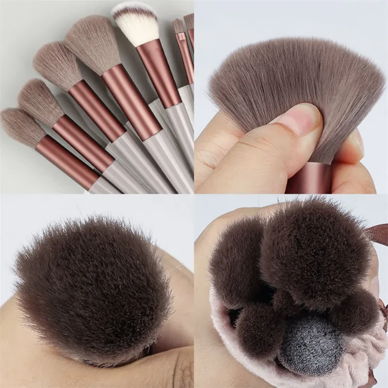 13Pcs Makeup Brush Set: Concealer, Blush, Powder, Eyeshadow, Highlighter, Foundation Brushes, Beauty Tools