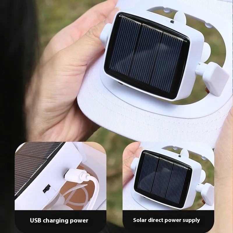 Solar-Powered Sun Hat with Fan