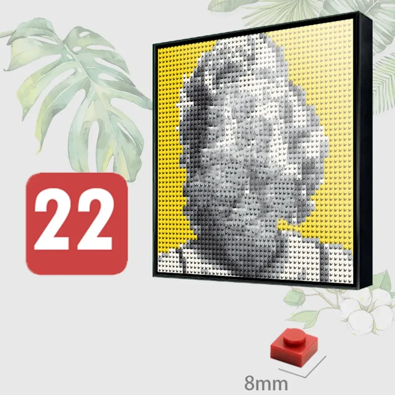 Hand Assembled Building Block Wall Creative Photo Frame