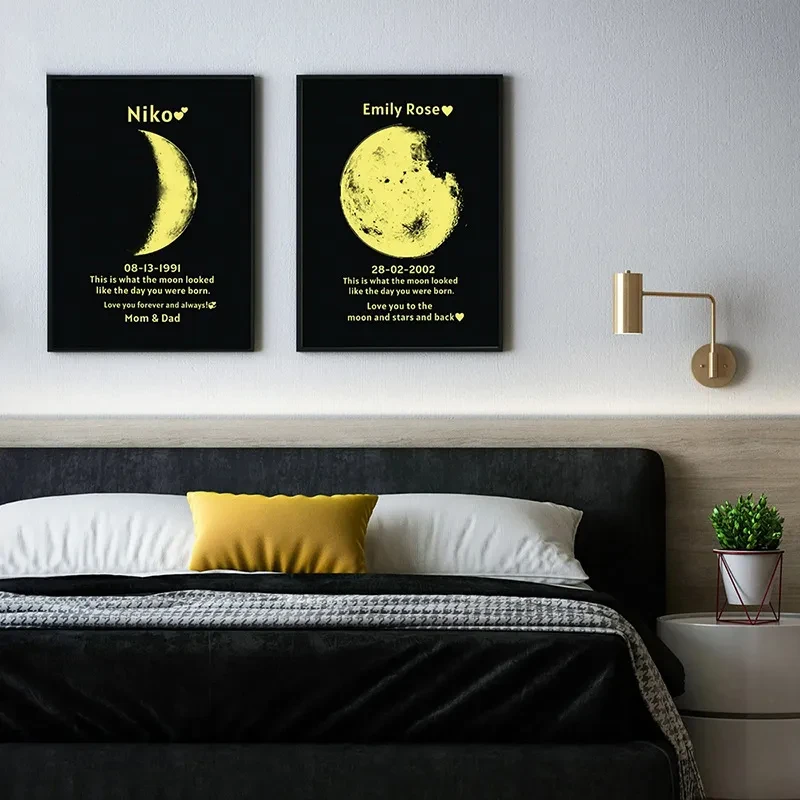 Gold-plated Moon Photo Frame Decoration Anniversary Gift