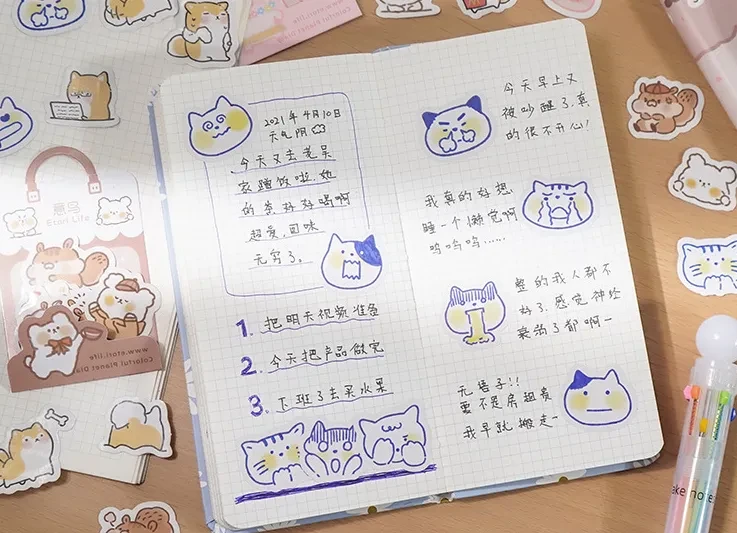 Cartoon Hand Account Photo Album Diary DIY Decoration Stickers