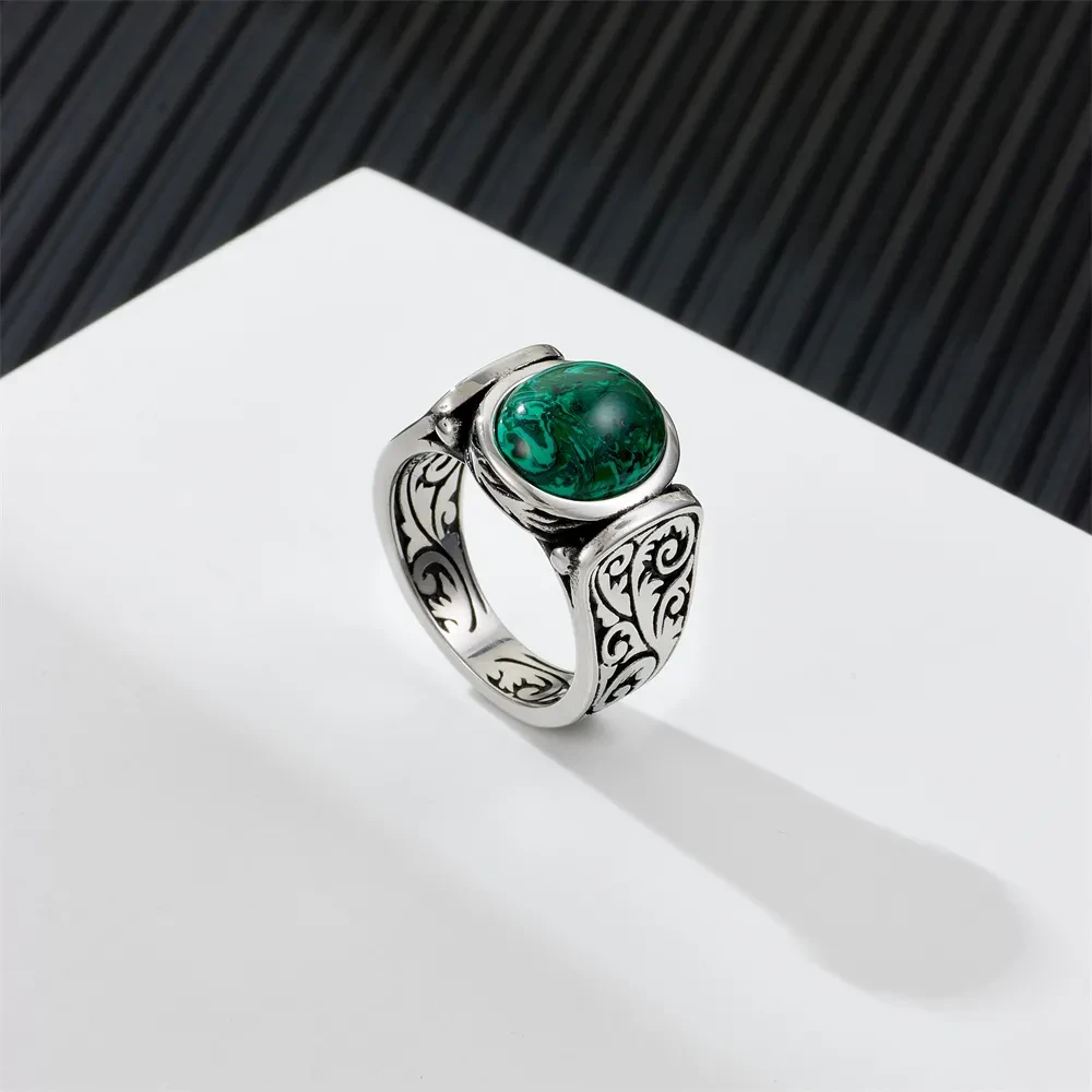 Personality Retro Natural Stone Men's Ring