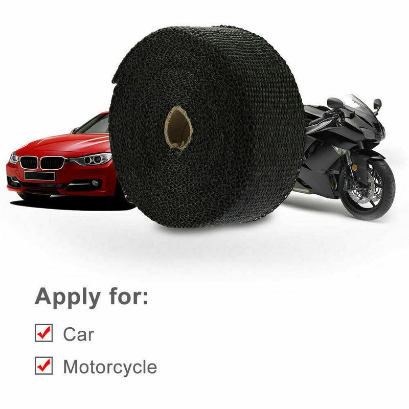 15m Exhaust Header Wrap+6 Stainless Steel Ties