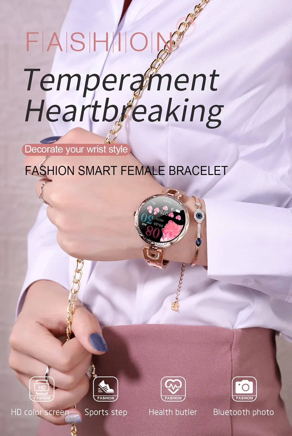 Fashion Women's Smart Watch Waterproof