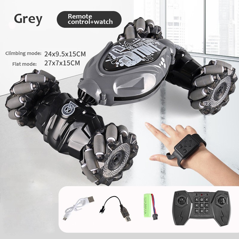 4WD RC Drift Car with Music and LED Lights - Gesture Control Spray Stunt Car