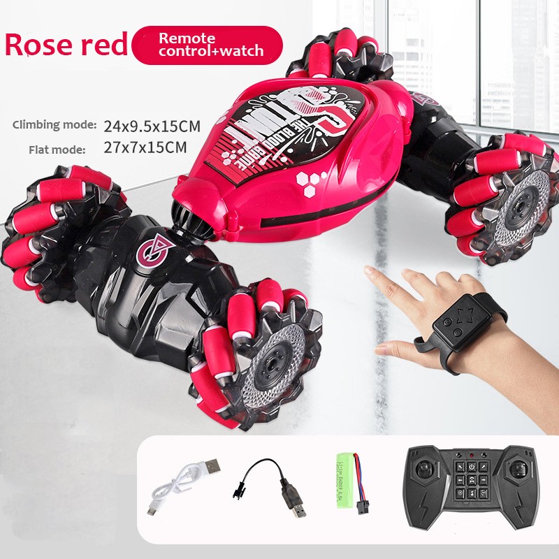 4WD RC Drift Car with Music and LED Lights - Gesture Control Spray Stunt Car