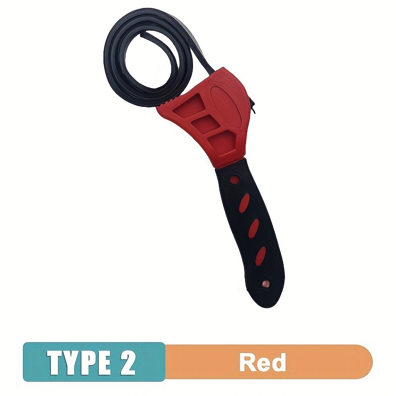 6-Inch Belt Wrench Adjustable Oil Filter Strap Spanner for Disassembly and Removal