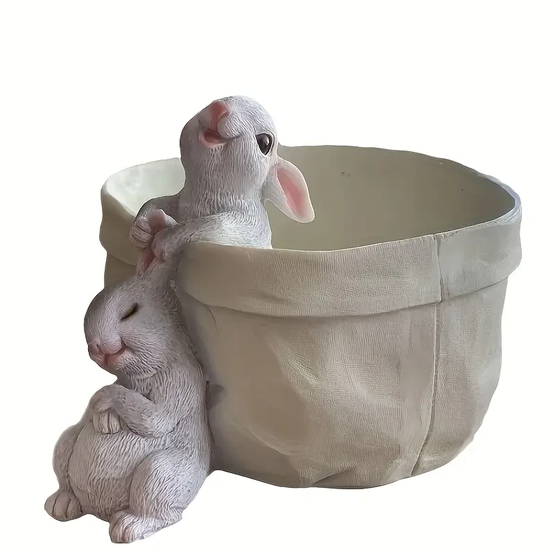 Charming Resin Rabbit Sculpture - Perfect for Garden