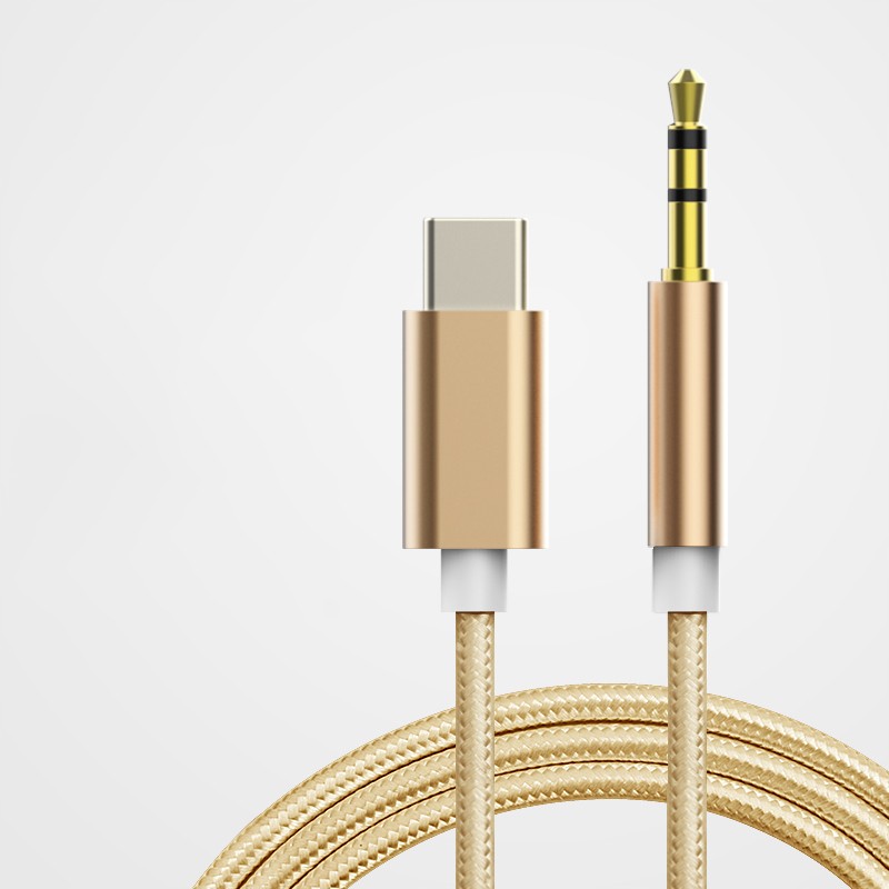 USB Type-C to 3.5mm Aux Audio Adapter Headphone Jack Cable for Samsung