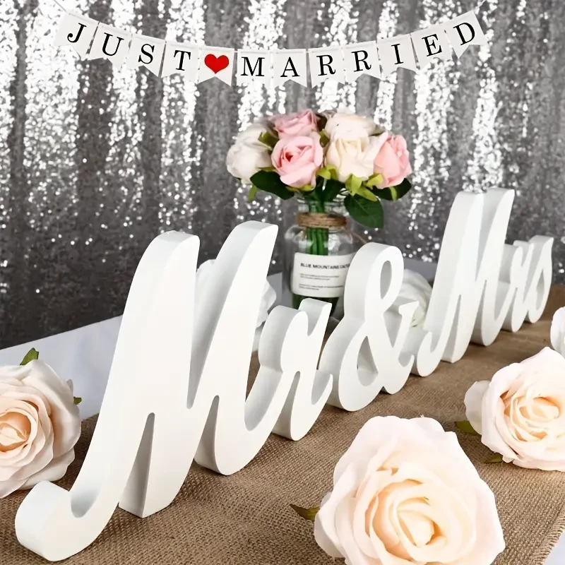 Mr & Mrs Wedding Table Decor Set