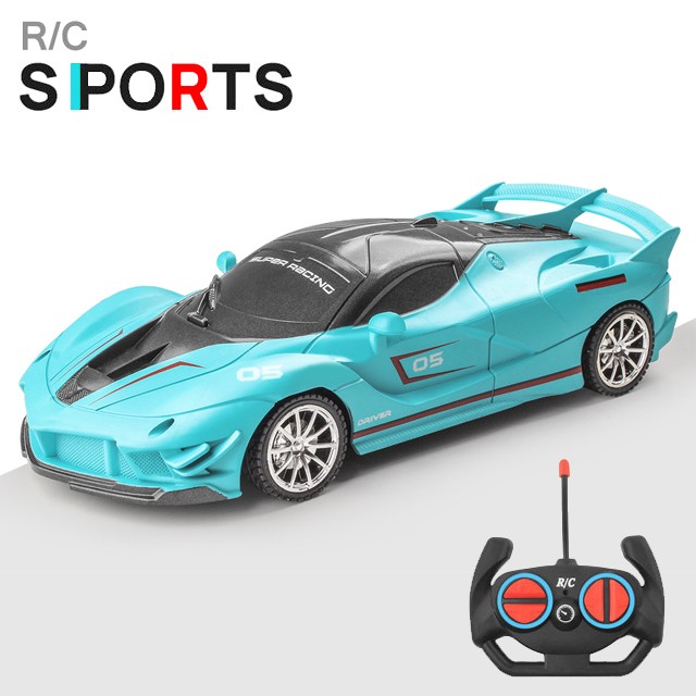 1:18 RC Sports Car - LED Light, 2.4G Remote Control High-Speed Drift Car