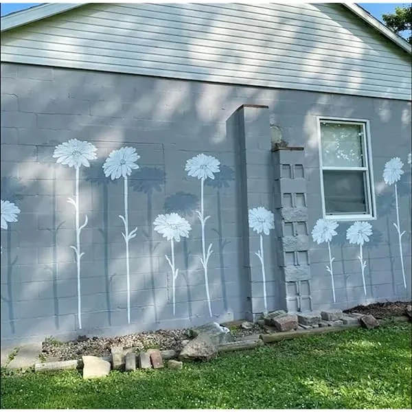 Garden Fence Large Flower StencilsDIY
