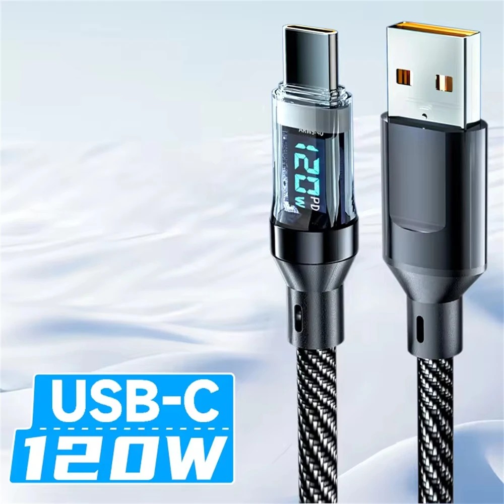 NNBILI 120W LED Digital Display Quick Charge USB Type-C Cable