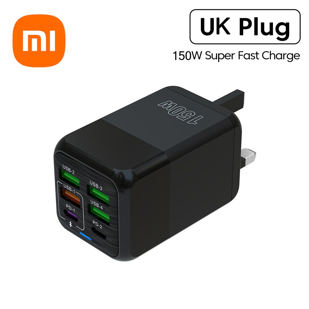 Xiaomi 150W 6-Port Fast Charger Wall Adapter - PD QC 3.0