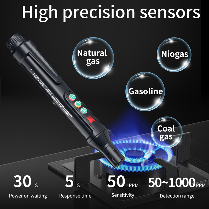 2024 New Portable Gas Leak Detector - Natural and Combustible Gas Detector with Audible and Visual Alarm