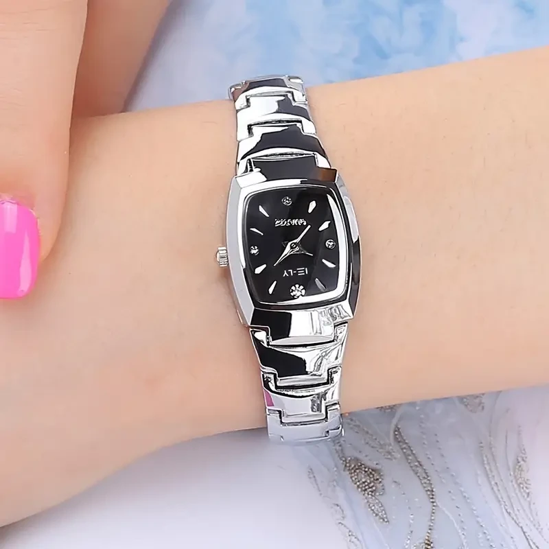 Square Rhinestone Quartz Watch for Women
